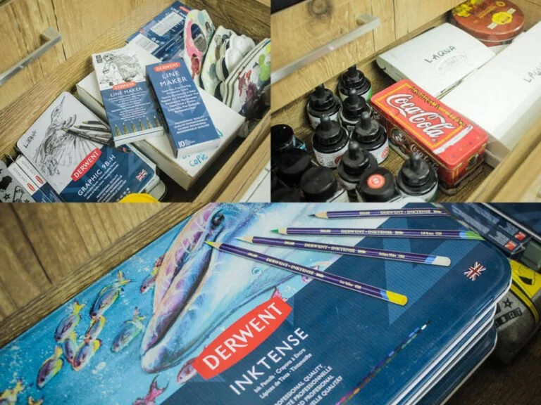 Materiais de desenho Importados à disposição pra uso local